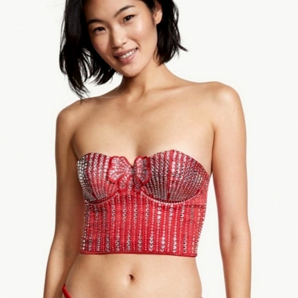 New!Victoria's Secret Dream Angel Lightly Lined Embellished Biw Bustier